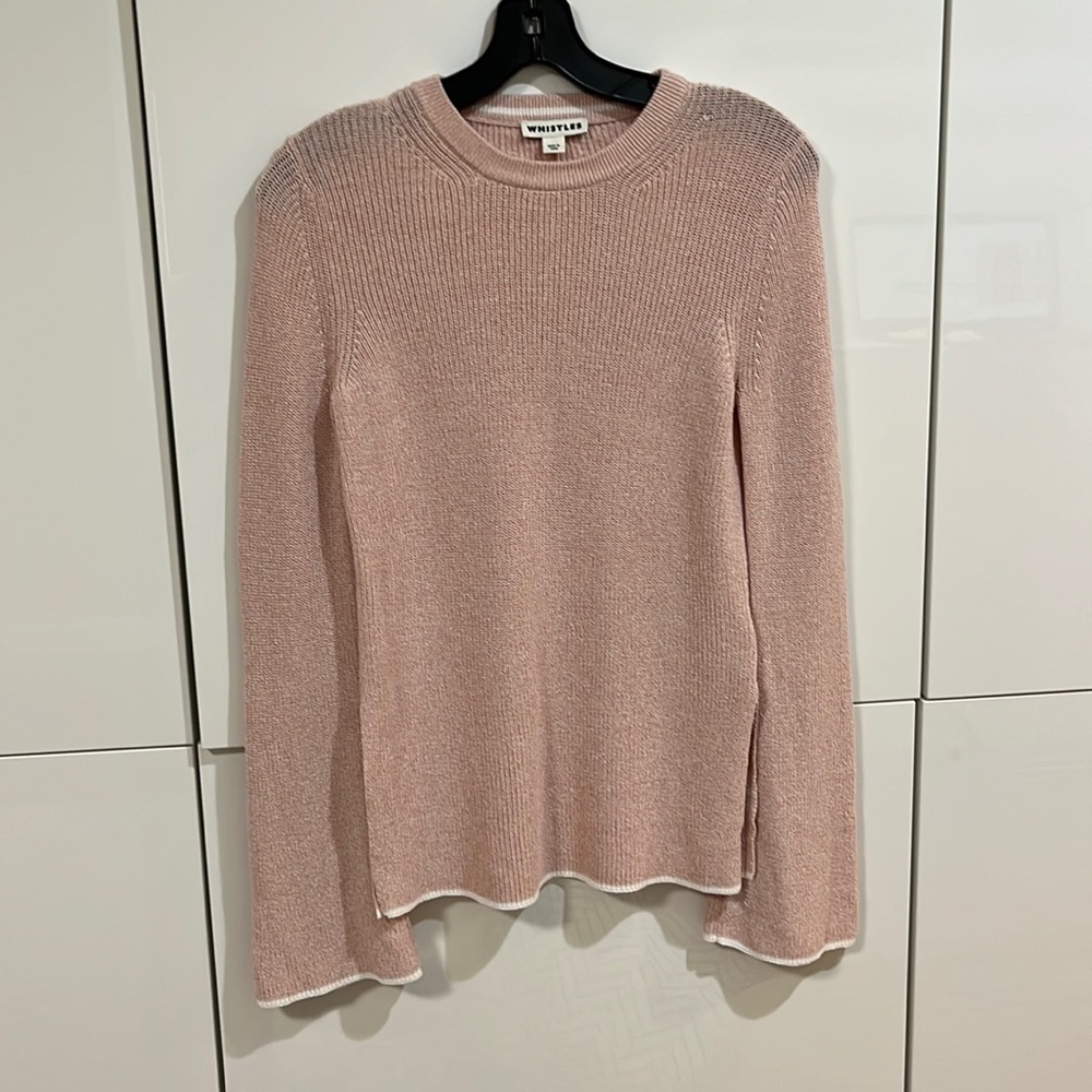 Whistles Pink Sweater with Side Slits